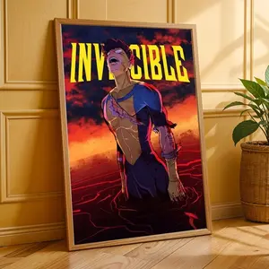 Invincible Mark Grayson Anime Poster, Emotional Superhero Comic Art Print, Comics Wall Decor, Gift For Fans