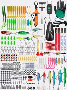 367 Pcs Fishing Lures Kit - 2026 New Tackle Box with VIBs, Minnows, Soft Baits, Hooks, Weights & Other Tackle Accessories, Freshwater Bass Fishing Gift for Men