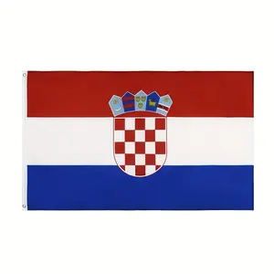 90x150cm 3x5fts Croatia Croatian Trobojnica Zastava Hrvatske Canvas Header Croatian National Flag