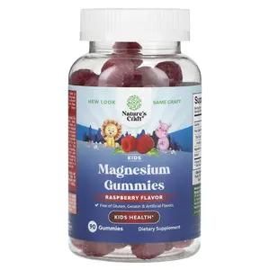 Nature's Craft Kids Magnesium Gummies, Raspberry, 90 Gummies