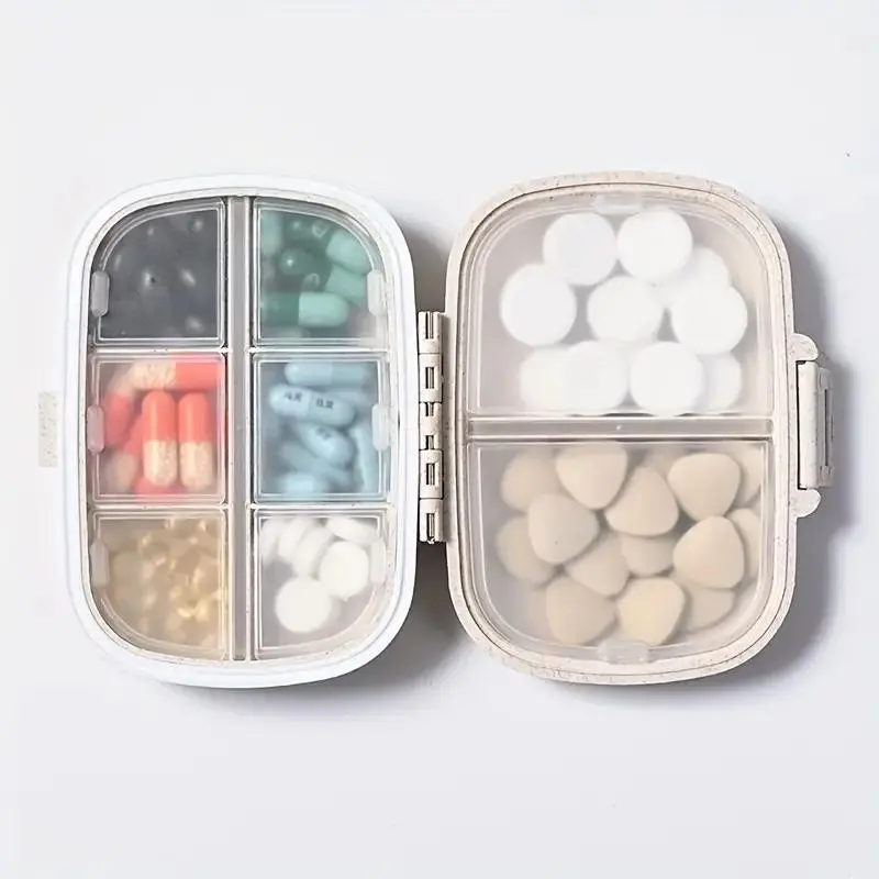 Portable Travel Medicine Box, Multi-Compartment Drug Organizer, Fits Pocket or Wallet, Safe Daily Dose Storage, Affordable and Practical, Medical Organizer