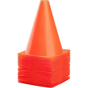 Plastic Training Cones (Set of 24 Pack 7" or ) Agility Soccer Cones, Indoor Outdoor and Festive Events Field Marker Agility Cones