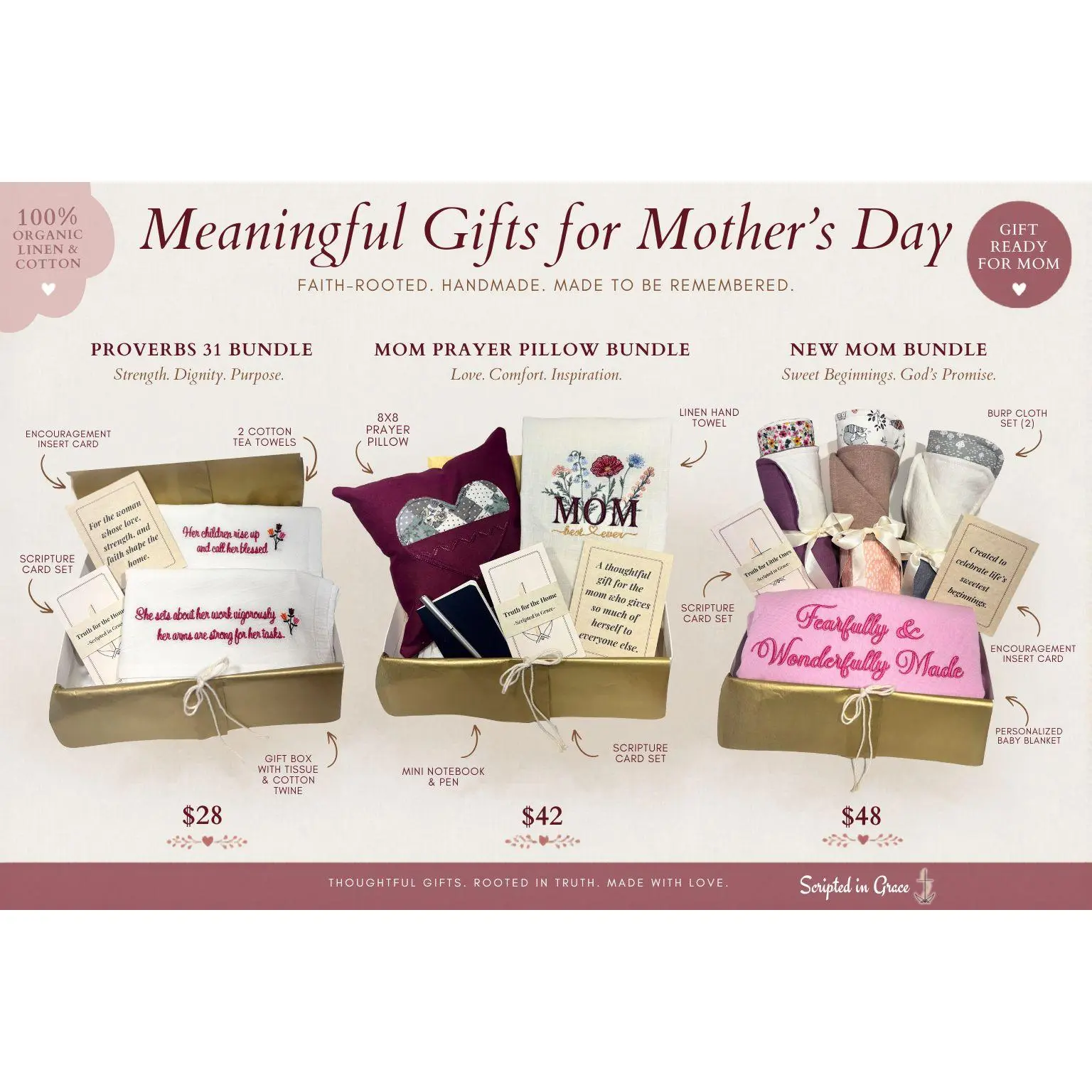 Mom Prayer Pillow Bundle — Mother's Day Gift