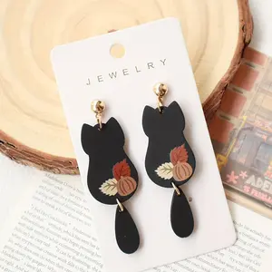 Cute Cat Design Dangle Earrings, Fashionable Jewelry for Women & Girls, Trendy All-match & Exquisite Jewelry for Birthday Gift