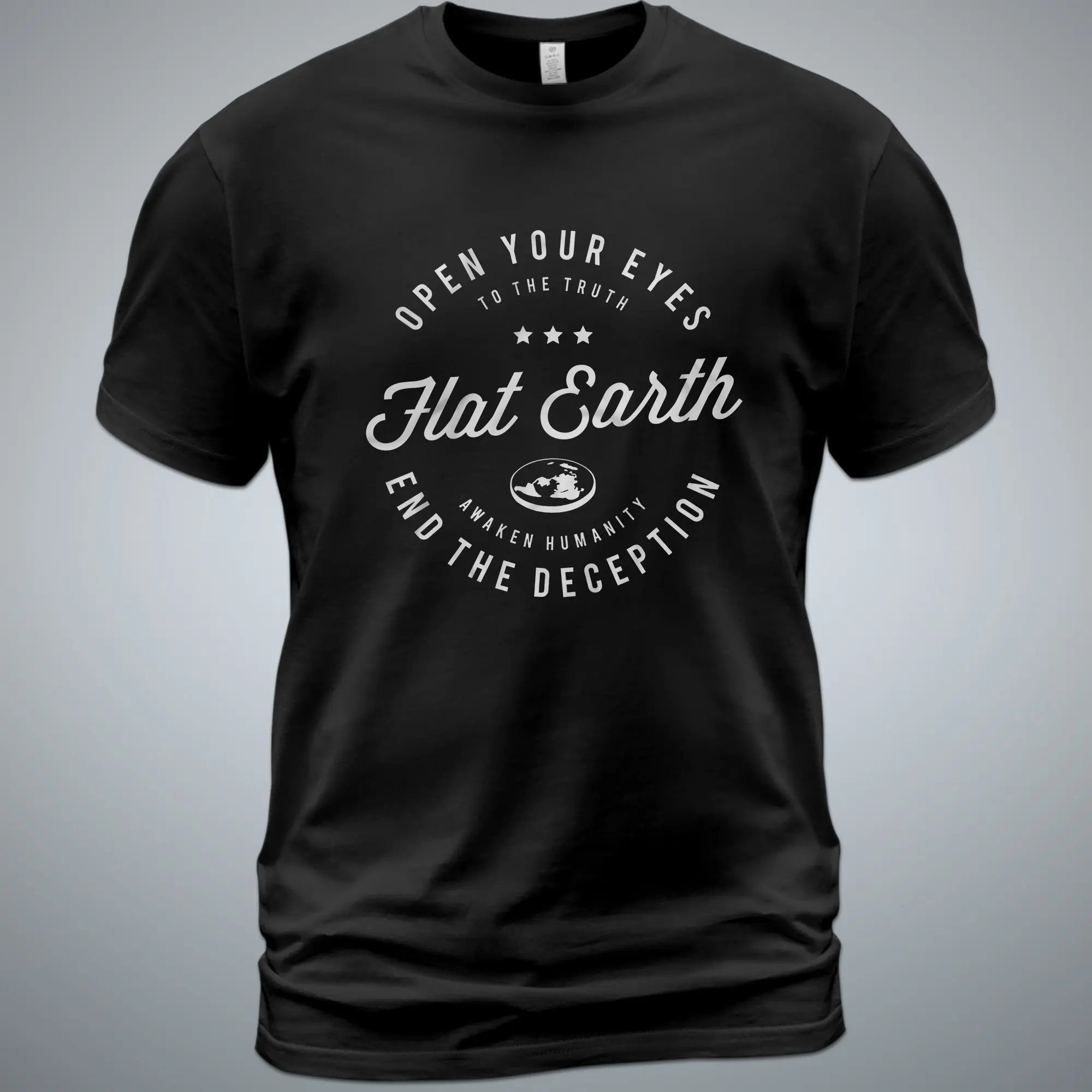 Flat Earth Open your eyes truthers awake Halt deception dome quotes T-Shirt anti sheeple NASA Lies Conspiracy theories Unisex Design