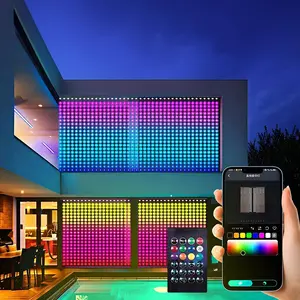 Smart LED Curtain Lights - 200/300 RGB LED String Lights, App Controlled, Music Sync, Dynamic Color Patterns, Window Hanging Decor