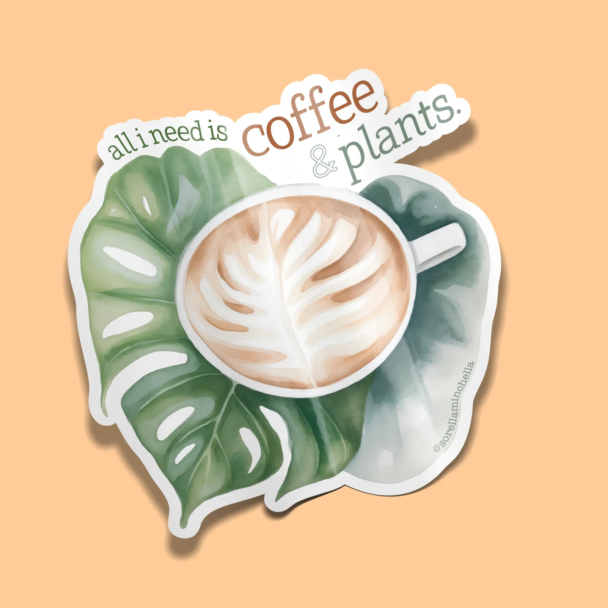 Sarcastic Plant Themed Stickers, Plants and Coffee, Plant Lover Stickers