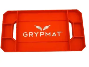Grypmat Flexible Non-slip Tool Tray - Large, Bright Orange