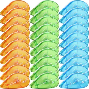 30-Pack Double Sided Tape Roller Set for Scrapbooking Photo Albums & Paper Crafts 0.3 inch x 315 inch Permanent Adhesive Dispenser 3 Bright Colors 240m Total Length
