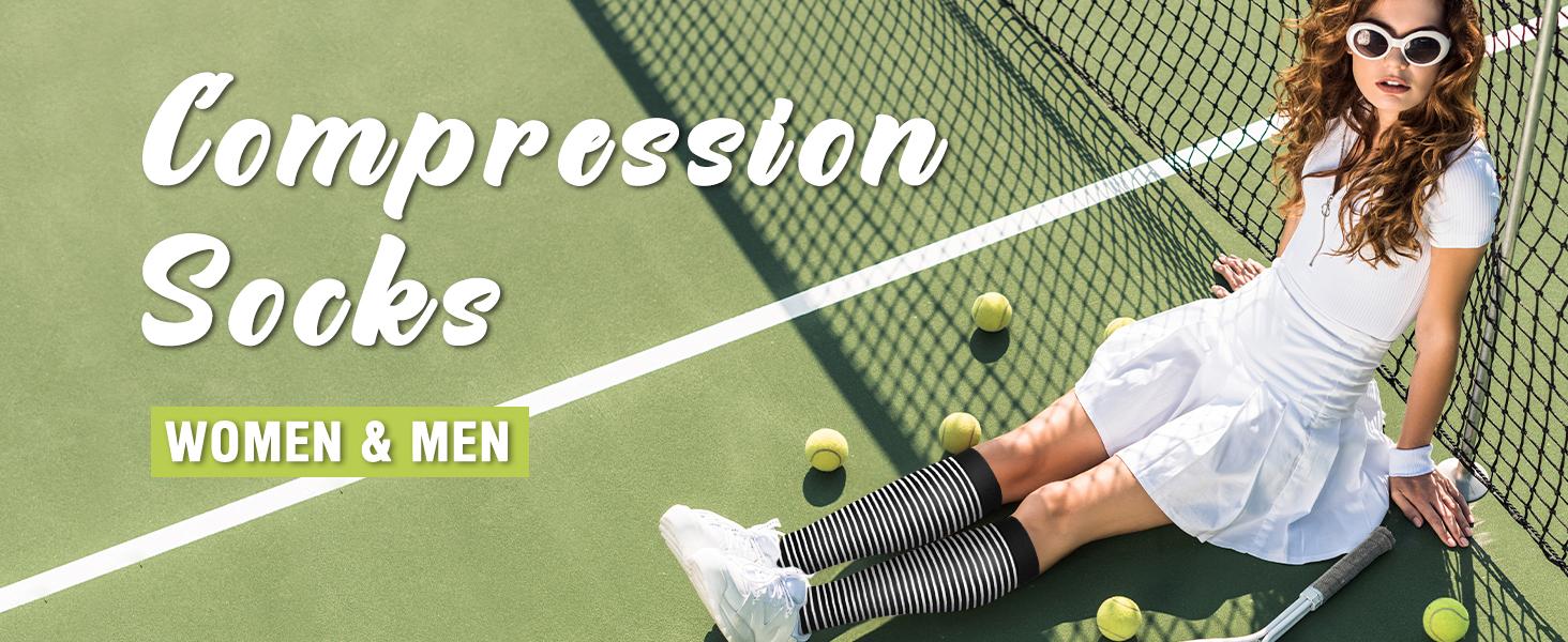 6 pairs Compression Socks for Women & Men -Best Support for Nurses- Graduated Supports Socks for Running, Athletic Sports