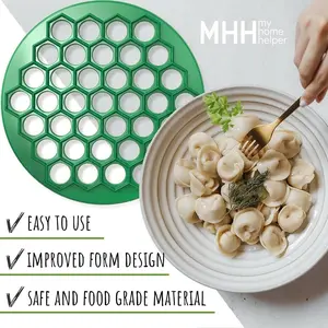 Russian Dumpling Maker - Plastic Pelmeni Maker - Dumpling Mold Machine Press - Ravioli Mould Cutter - Delicious Siberian Meat Pelmeni