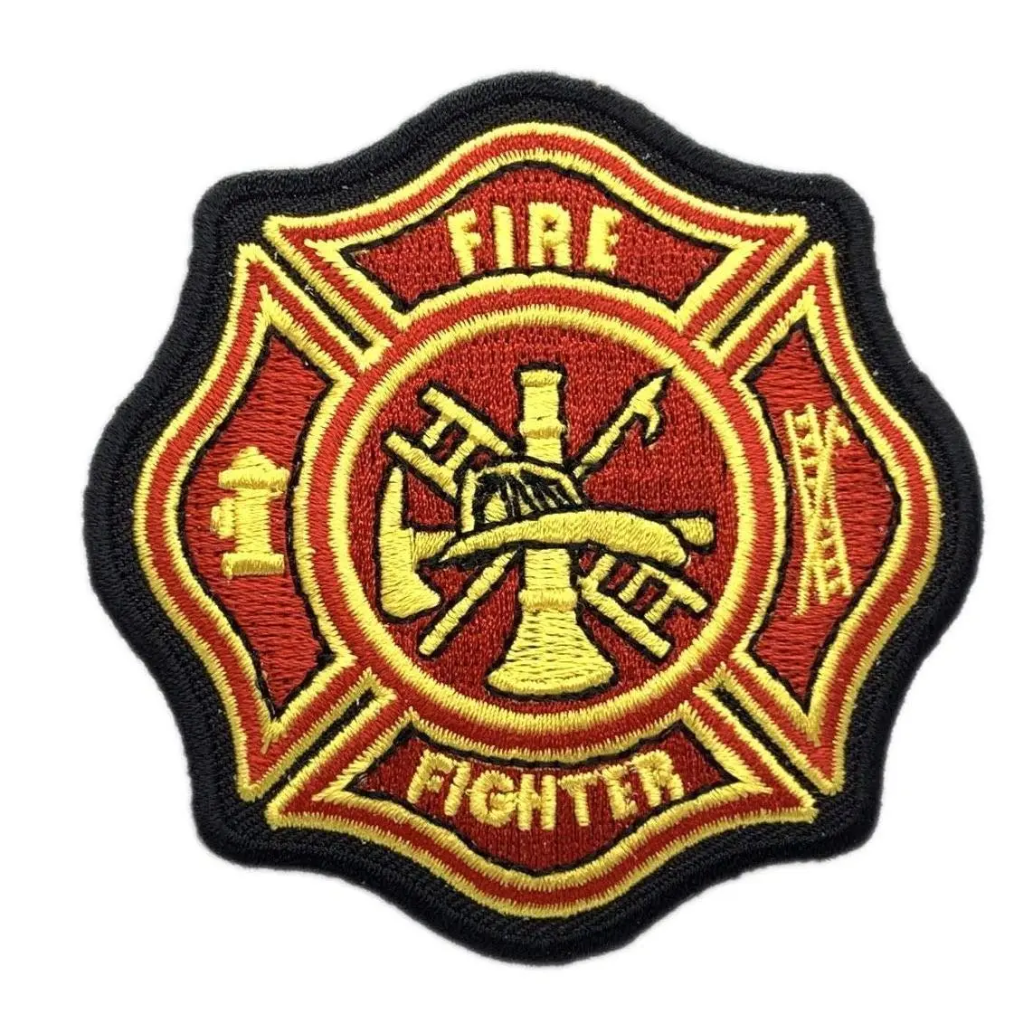 Firefighter Axe Ladder Embroidered Patch [3.0 X 3.0 inch -Hook Fastener-FP5]
