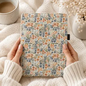 Watercolor Floral Kindle Case 12th Gen Paperwhite Protective Cover with Hand Strap and Stand, Bookish Kindle Case 2024 Release