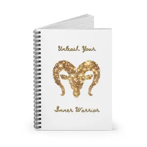 Aries Inspired Notebook - Spiral Ruled Line