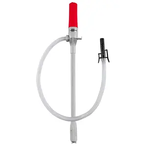 DEWAY Automatic Fuel Transfer Pump with Auto-Stop & Beep, 3X More Powerful D Battery Powered, Extra Long Hose, Portable Liquid Pump Transfers Gasoline, Water & More at 2.4 Gal/Minute