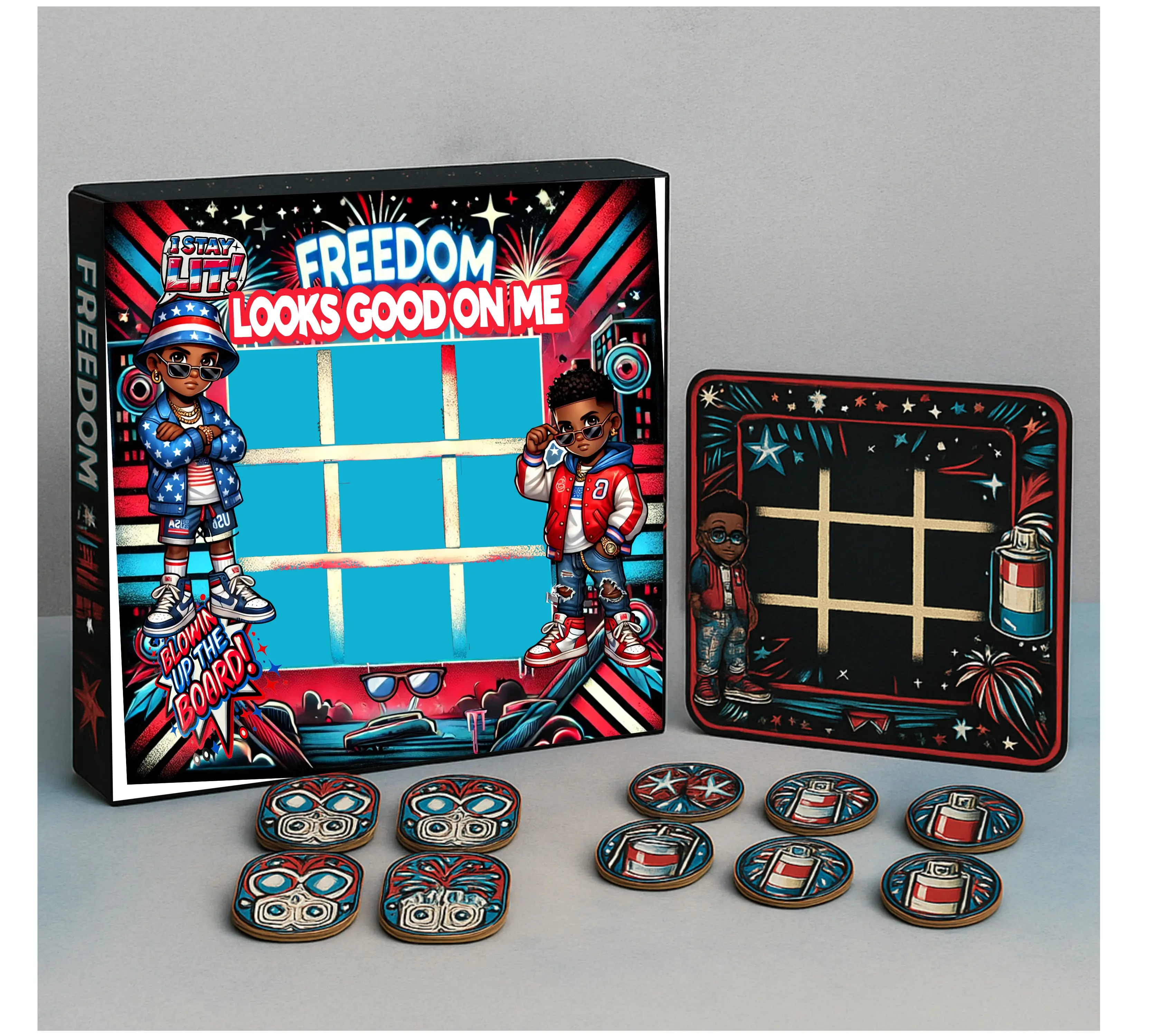 Freedom Looks Good On Me – Tic-Tac-Toe Board Game
