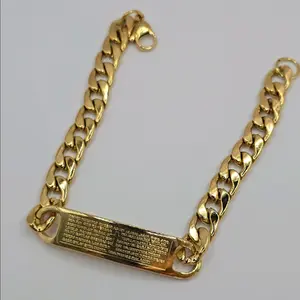 PADRE NUESTRO  oracion ID bracelete  fashion style stainless steel 8"inches our father prayer