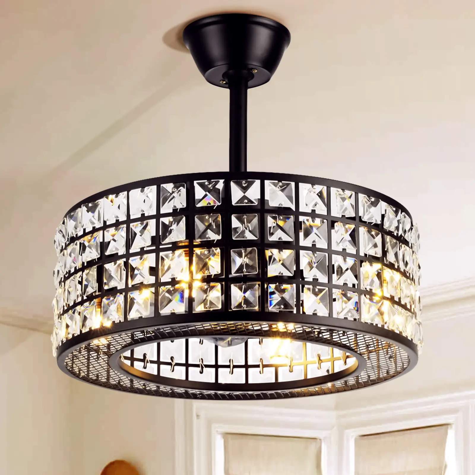 Round American Simple Fan Chandelier