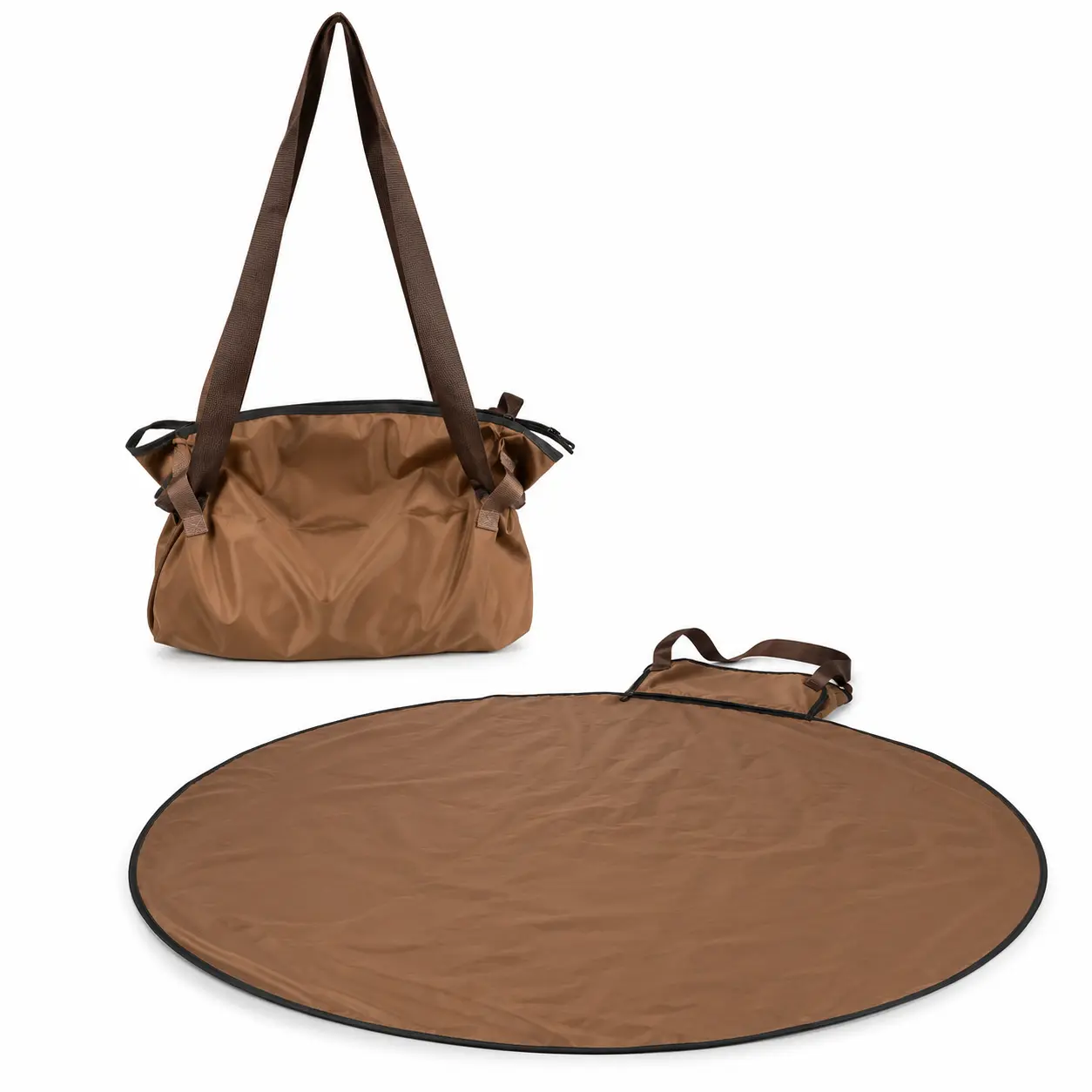 2-in-1 Picnic Mat Tote Bag, Foldable Outdoor Blanket & Carry Bag