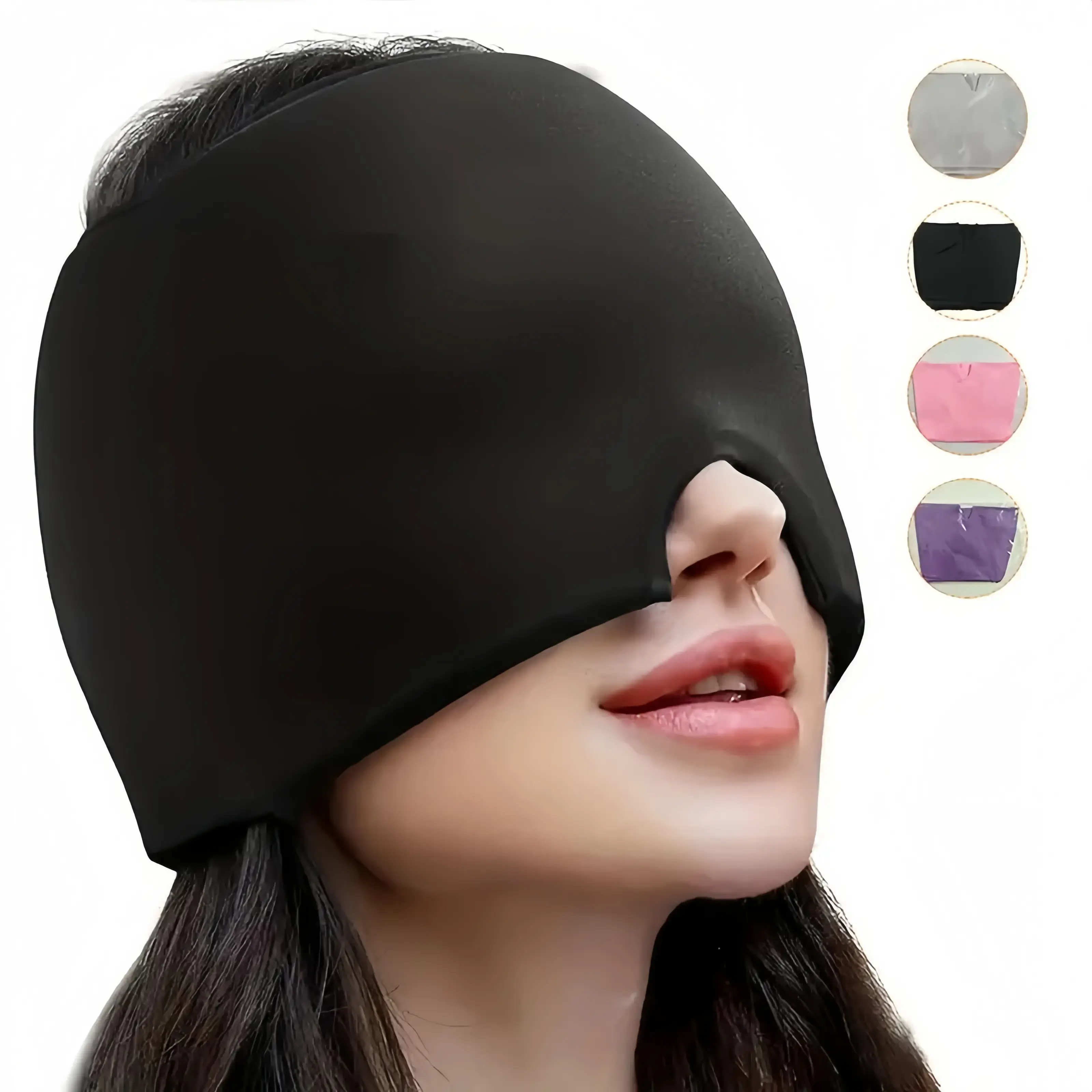 Hot Cold Therapy Head Ice Cap, Reusable Gel Head Wrap, Migraine Eye Puffiness Relief Mask, Unisex Summer Care Gear