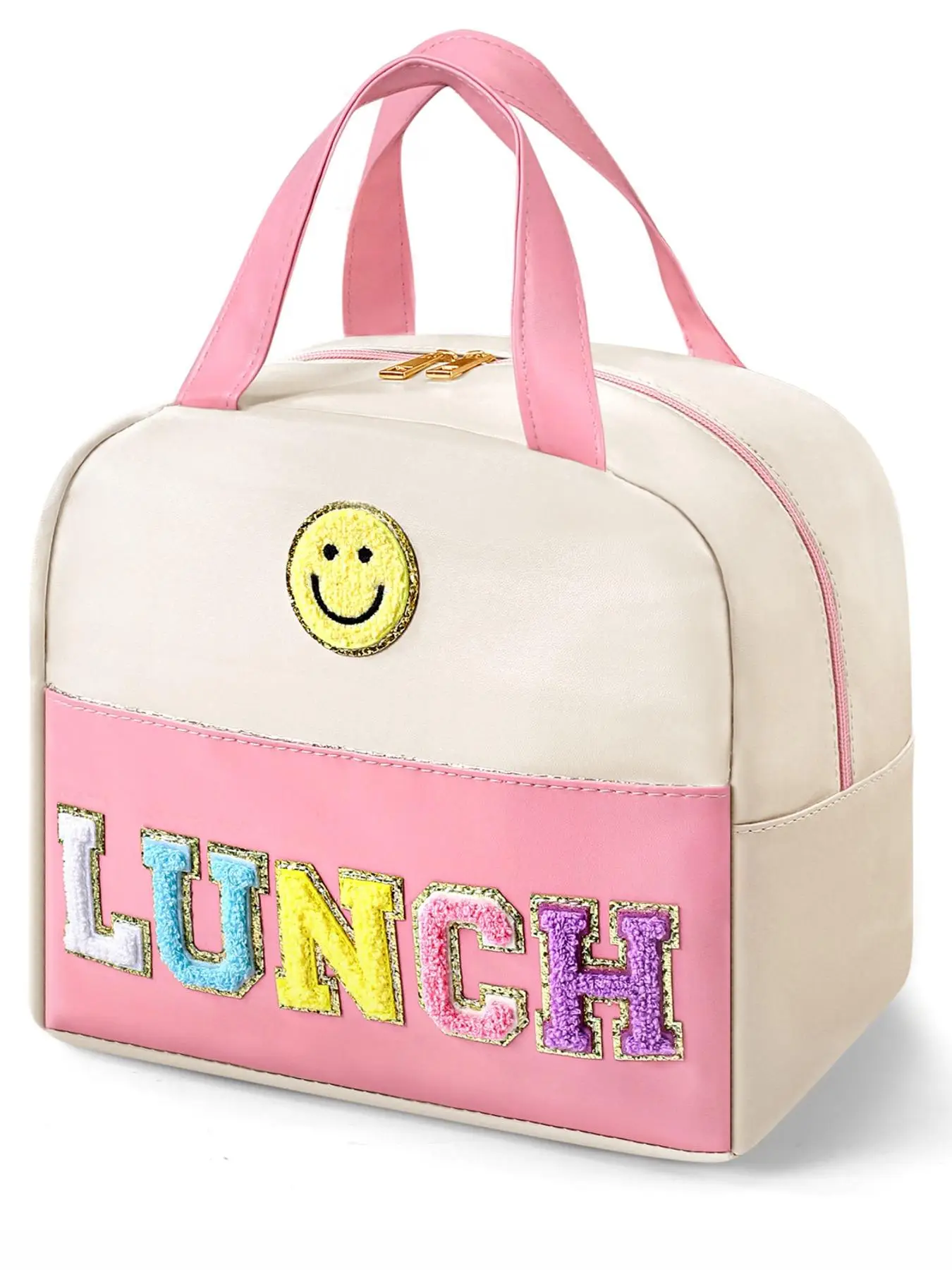 Flash Letter Embroidery Lunch Bag, Waterproof Lunch Bag for School, Office, Work, Picnic, Travel, Casual Trendy Versatile Bag for Women & Men