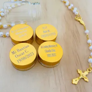 12pcs Baptism Favors Personalized Rosaries, Recuerdos para Bautizo, Communion, Quinceañera