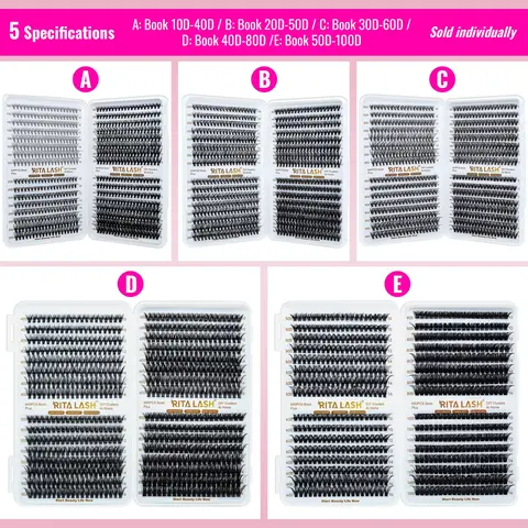 Individual False Eyelashes, Cosmetic False Lashes, Volumized False Eyelashes, Diy Fluffy Cluster Lashes, 640pcs/box Natural Look Eyelash Extensions, Self Grafting Curly False Eyelashes, Mega Volume Self Adhesive Eyelash, Eyelash Set
