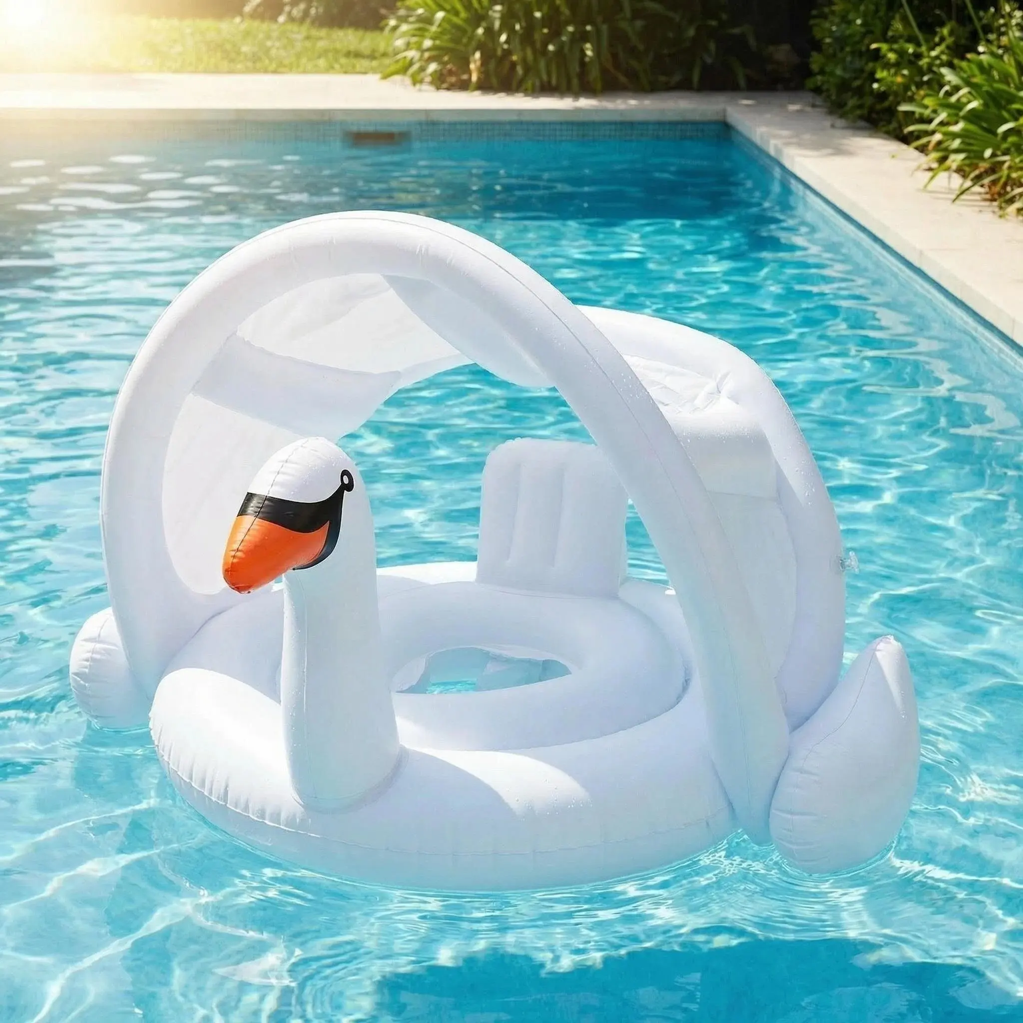 Kids Inflatable Pool Floaters with Gradient Mermaid Tail & Unicorn Horn, Eco-Friendly PVC Material, Perfect for Summer Water Play, Safety, Fun, Durability, Kiddie Inflatable Fun Pool Floats, Pool Floaties