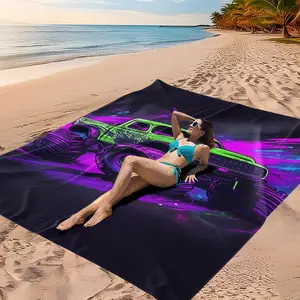 Monster Truck Beach Towel, Superfine Fiber Absorbent Bath Towel, Pool Party, Beach Vacation, Summer Outdoor Multi-Purpose Quick Dry Towel