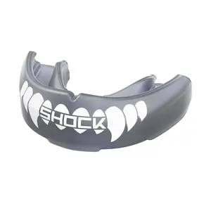 Shock Doctor Fang Mouthguard for Athletes with Braces- Instant Fit, Latex-Free, BPA-Free, Phthalate-Free, Strap Model for Youth & Adults with Braces
