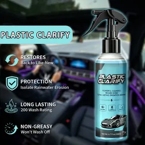 Plastic Clarify For Cars, Plastic Clarify, Waterless Spray Wax, All-In-One Detailer For Car Interiors & Exteriors, Plastic Rubber Leather Restorer For Cars-120 ML