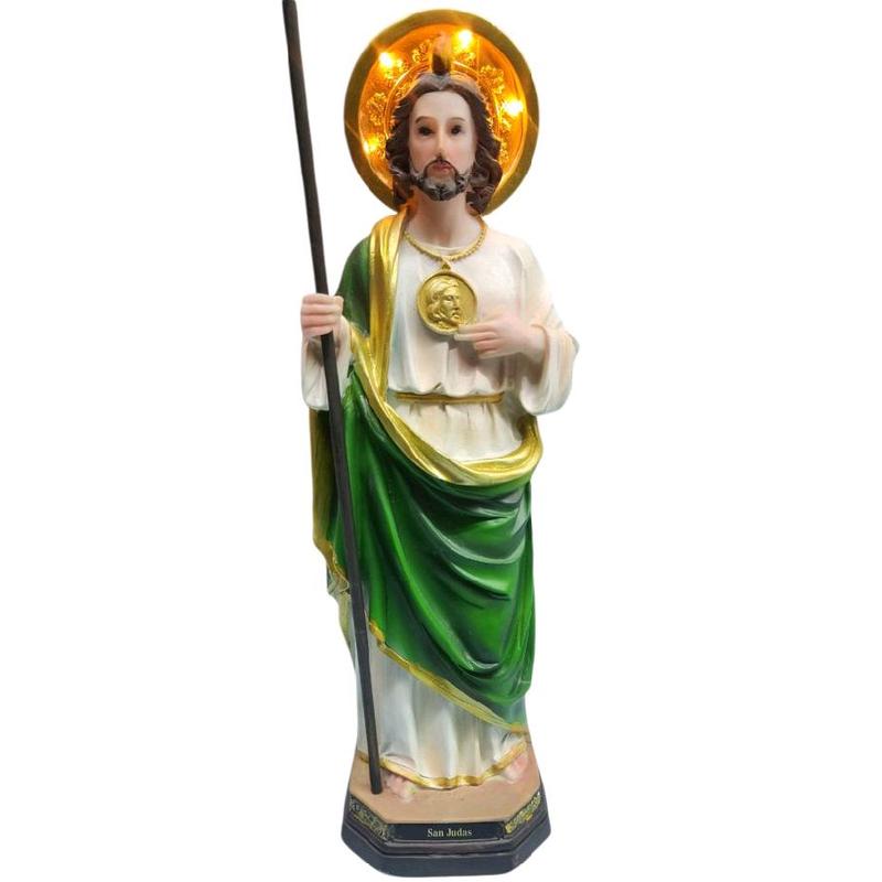 San Judas 12" With Light up Halo Estatua - Detailed Figure Saint Jude TadeoBrand New St Jude. Religious Decor