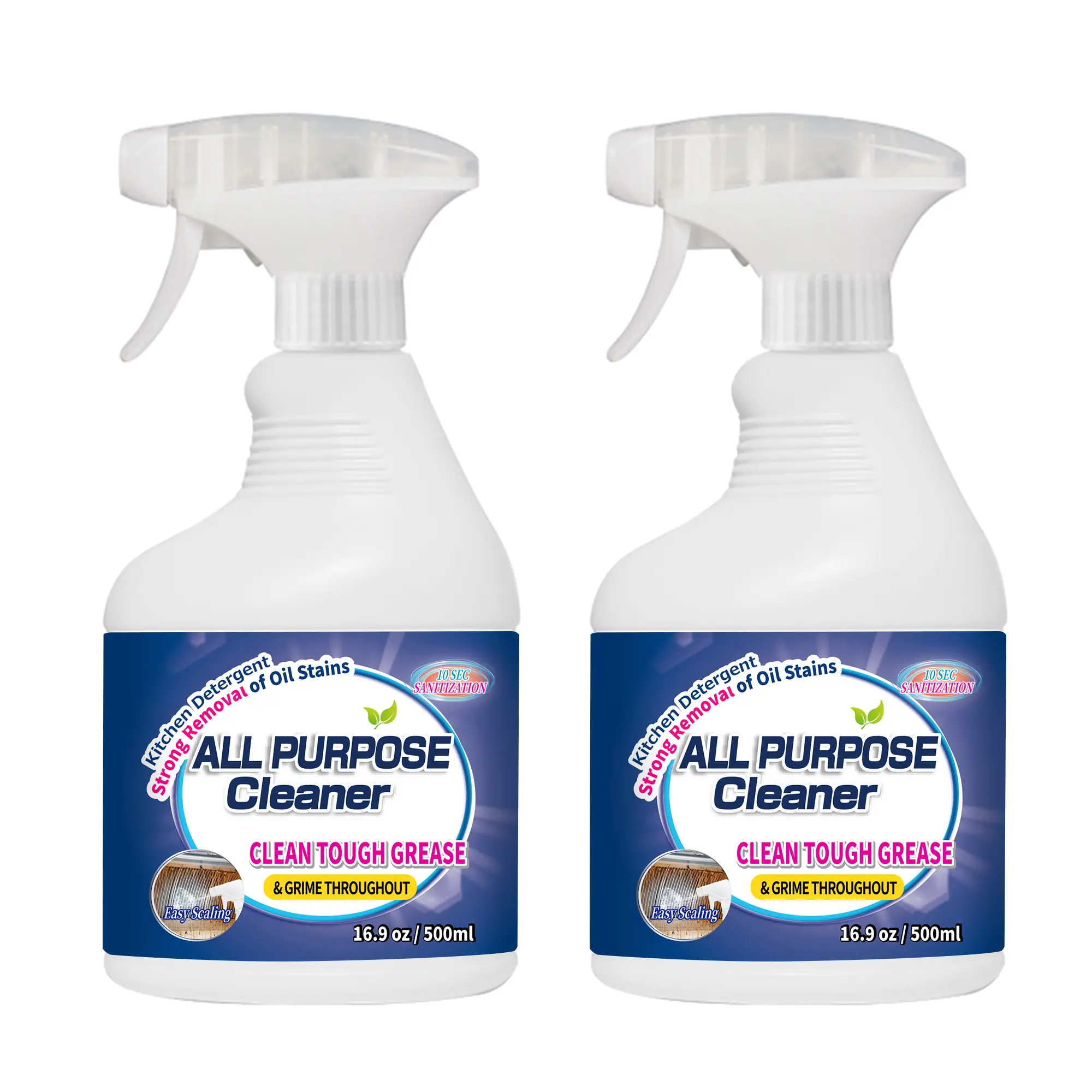 Household Spray Cleaner for Kitchen Grease and Grime, Heavy Duty Degreaser for Sinks, Stovetops, and Glass Surfaces
