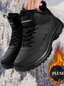 Fashionable Men's Snow Boots, Stylish Winter Footwear, Comfortable and Warm, Perfect for Cold Weather, Trendy Mens Shoes, Walking Shoes