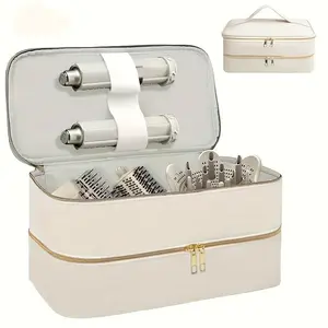 Portable Travel Case for Hair Dryer, Hair Dryer Storage Bag, Hair Diffuser & Styling Tools,Double Layer Zipper Makeup Bag,  Portable Storage Bag for Shark FlexstyleDyson Airwrap Styler and Attachments