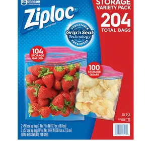 Ziploc Mixed Storage Variety Pack, 204 ct