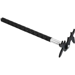 Retractable Billiards Cue Stick Bridge, Silicone Handle Pool Cue Accessory with Removable Plastic Bridge Head for Pool Table Competition