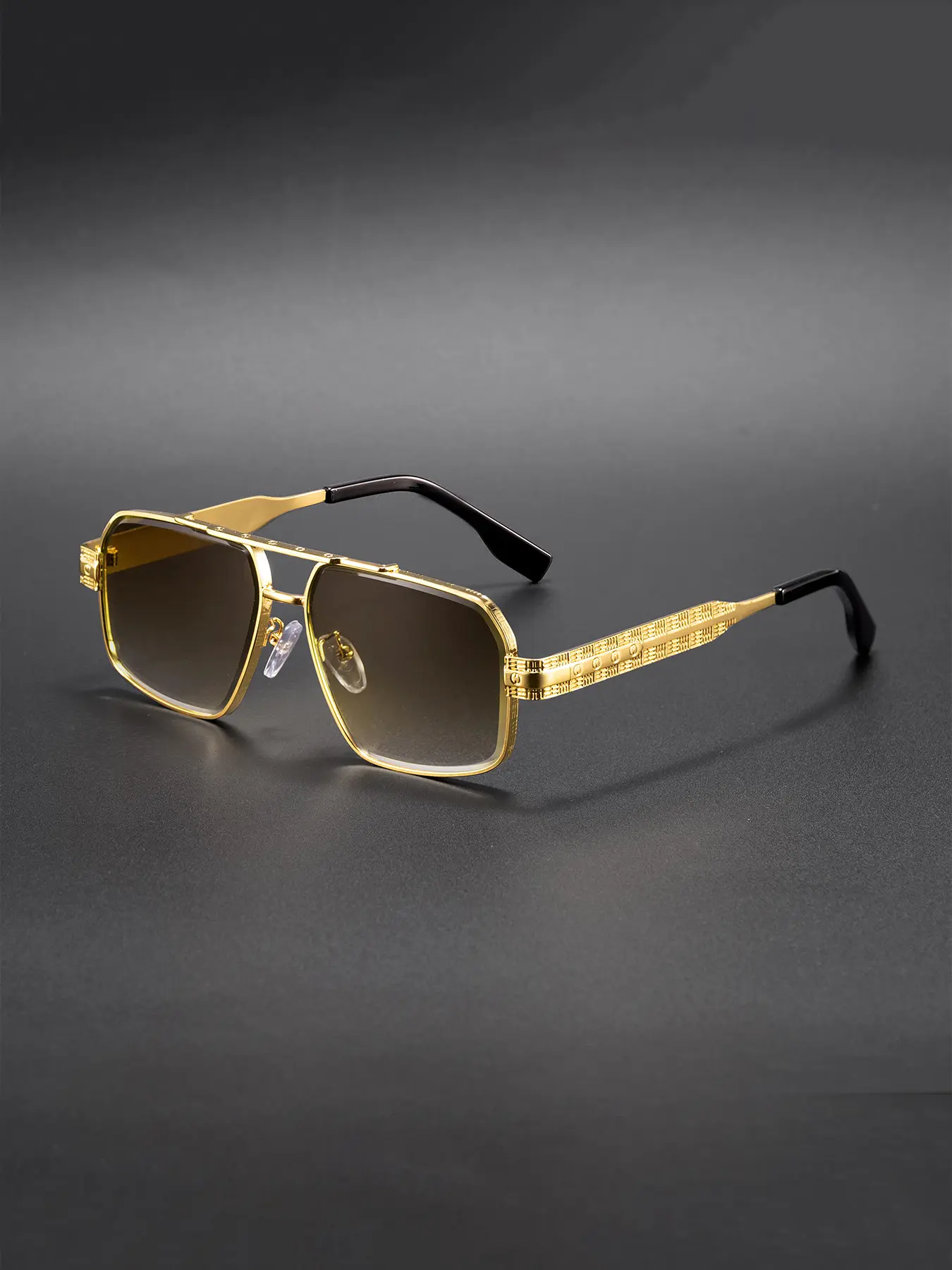 Lightweight Polygon Sunglasses with UV Protection Linfemand Vintage Metal Polygon Sunglasses, Geometric Design  main image 2