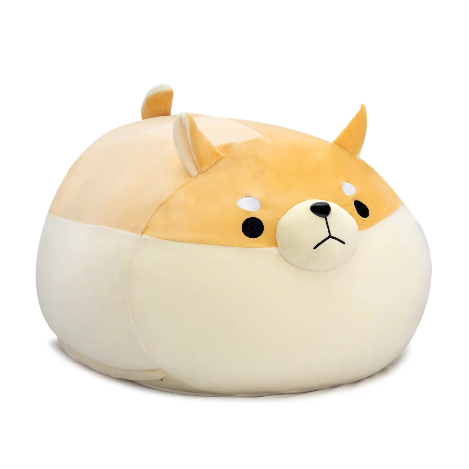 Cuebear Stuffed Animal Storage Bean Bag Chair Cover for Kids, Yellow Doge Zipper Beanbag Chair Cover for Organizing Toddler and Kids' Rooms Plush Toys (Doge, Large)