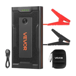 VEVOR Jump Starter, 1000A Peak, Car Jumper Starter Battery Pack, 12V Portable Lithium Battery Booster, Jump Box Power Bank with 3 Modes Flashlight and Jumper Cable, for Up to 5L Gas & 3L Diesel Engine