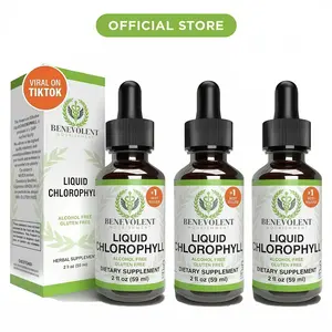 Liquid Chlorophyll Drops Healthcare Supplement - Natural Deodorant and Detox - Gut Support Healthcare Liver -  Natural Ingredients