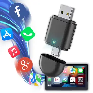 Wireless CarPlay Adapter accessories for your carr iPhone & Wireless Android Auto Adapter 2-in-1 Dongle. Seamlessly Switch Your Wired Connection to True Wireless Freedom. Enjoy Hands-Free Calls, Navigation & Music Streaming. Voice Control, Plug & Play,