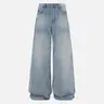 Aelfric Eden Men's Rhinestone Decor Stretch Cotton Fashion Jeans - Relaxed Fit, Loose Mid-Low Rise Baggy Wide-Leg, Chic, Pockets, Unisex 2000s Y2K Vintage Casual Streetwear Bottoms