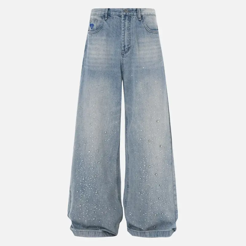 y2k rhinestone pocket jeans - TikTok Shop