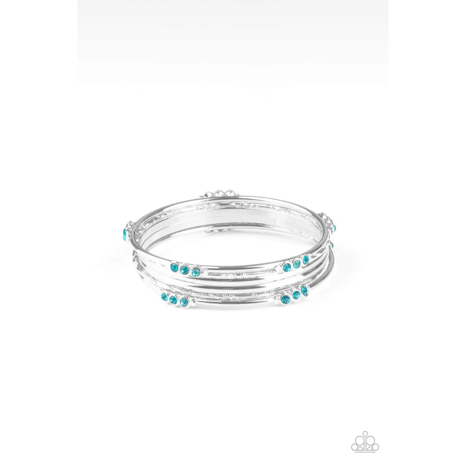 Stackable Sparkle - Blue Bangle Bracelet Set