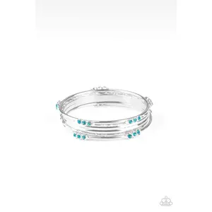 Stackable Sparkle - Blue Bangle Bracelet Set
