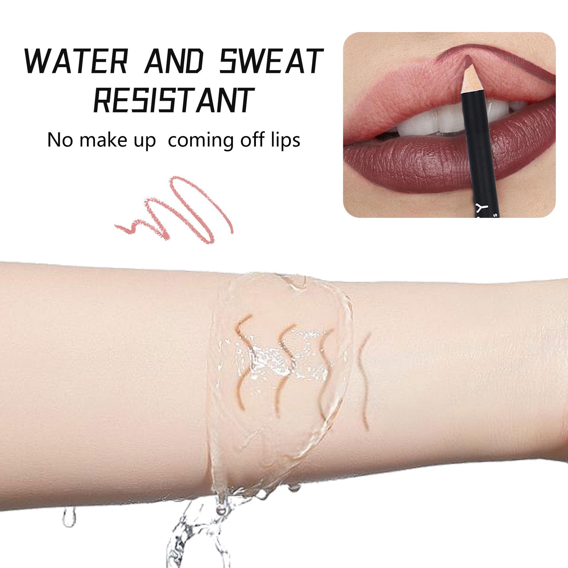 Long Lasting Matte Lip Liner Set, 12pcs/set Waterproof Lip Liner Pencil, Easy Coloring Lipstick Pen, Suitable for All Occasions Lip Makeup, Cosmetic Lip Liner Kit, Lip Liner Stain Peel