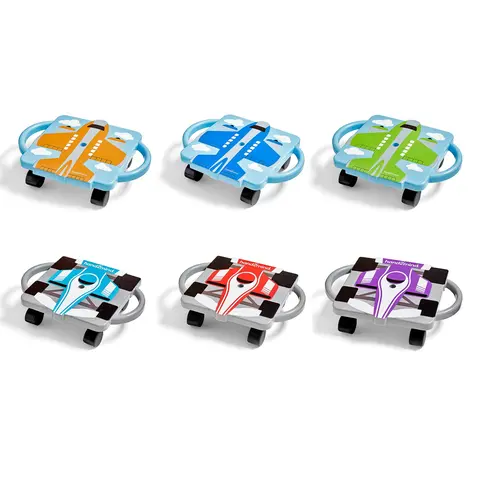 hand2mind Multiple Colors Speedway Racer Scooter Board, Red, Blue, Purple, Green Scooter Board, Gross Motor Toys, Kids Exercise & Physical Education Equipment, Playground Toys, Indoor Active Play, Toddler Outdoor Activities