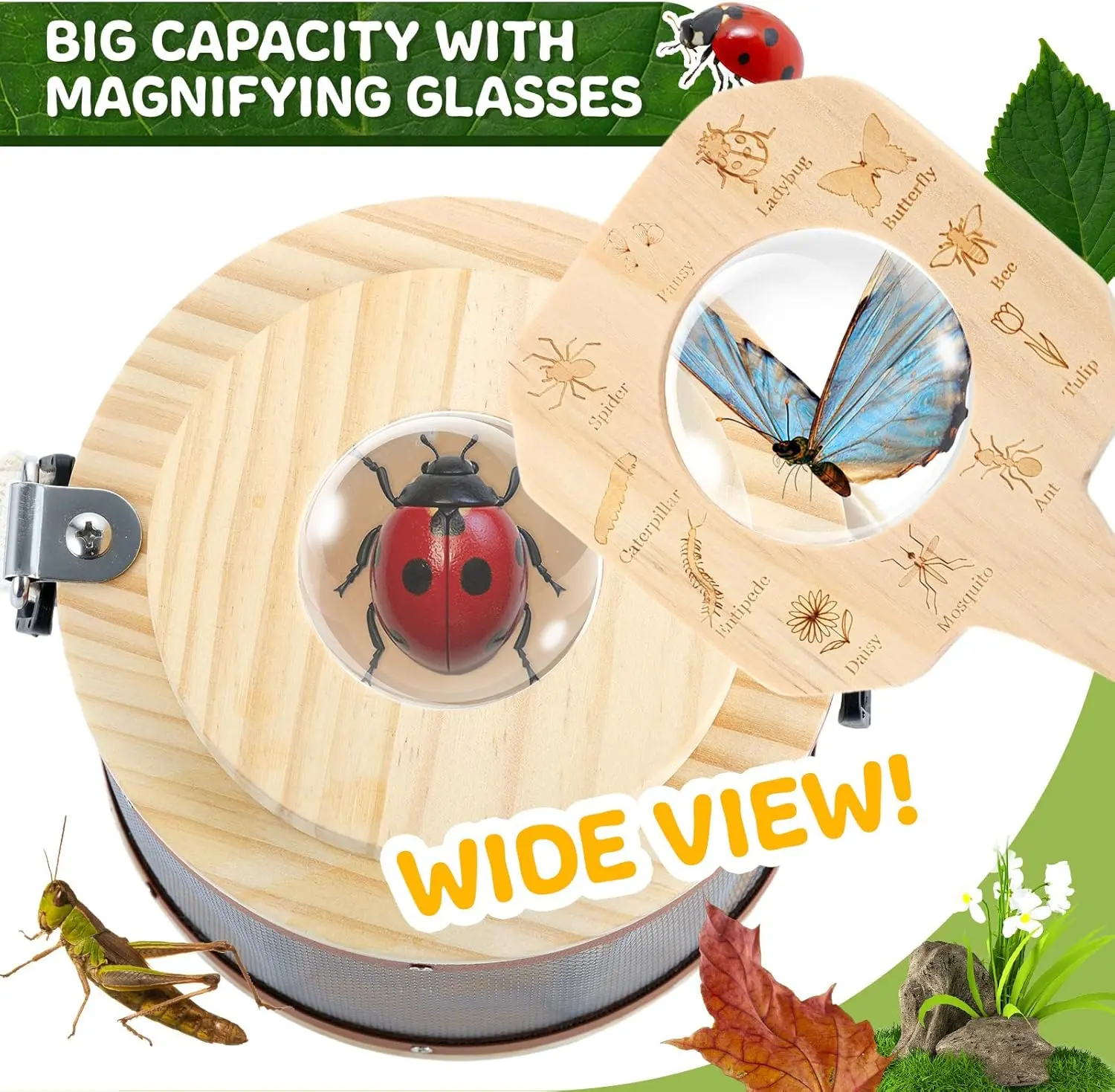 GAGAKU Kids Bug Catching Kit with Backpack - 8 in 1 Outdoor
