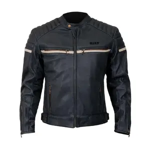 MotorCycleJackets Mens Black Motorcycle Vintage Leather Jacket